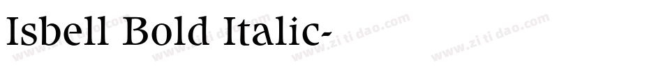 Isbell Bold Italic字体转换